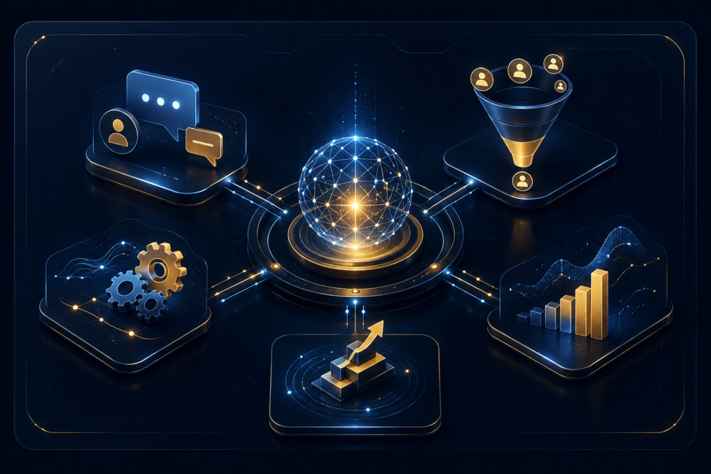 AI-powered business automation and intelligent workflow dashboard